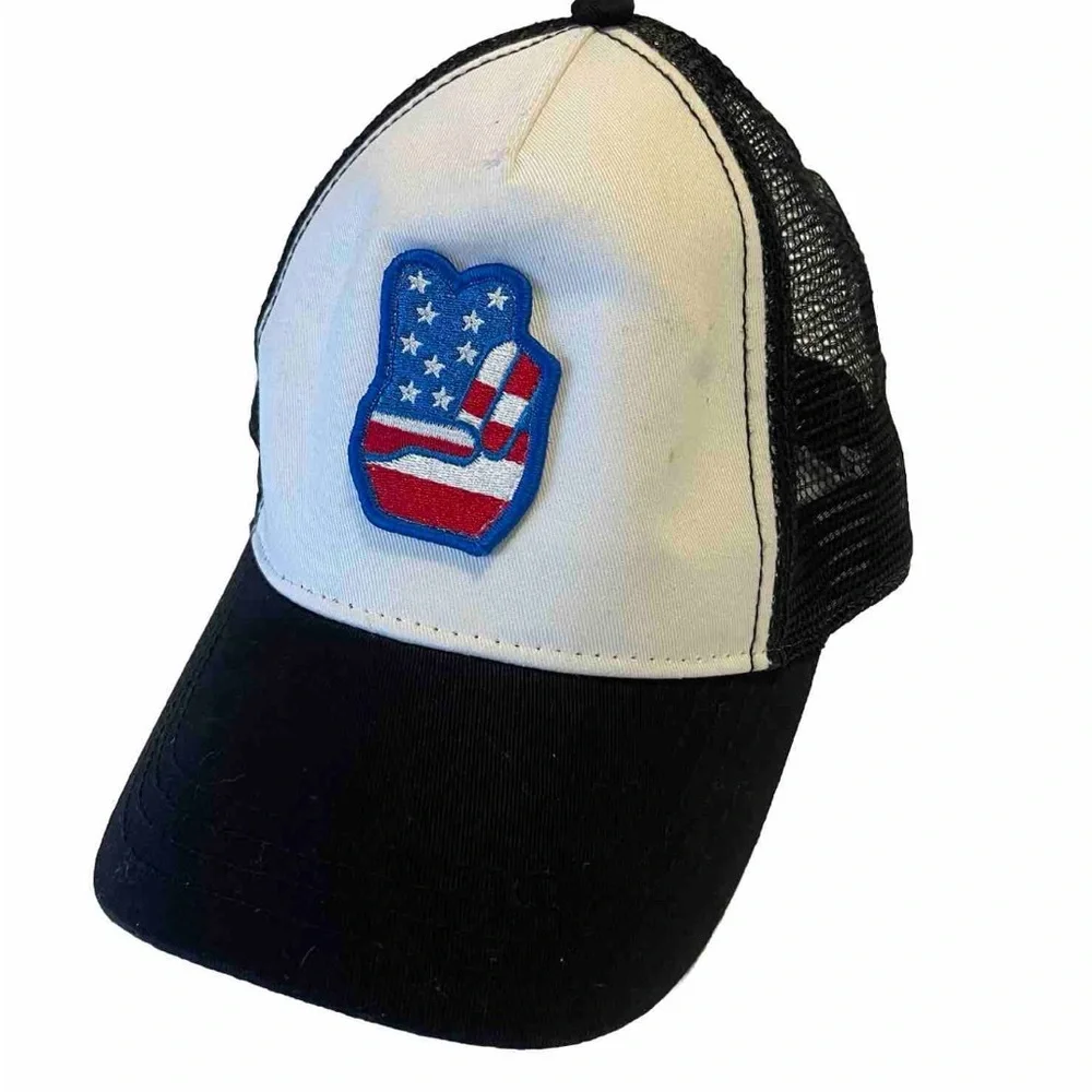 Topman Trucker Hat Mens One Size NWT Adjustable USA Flag Patch
